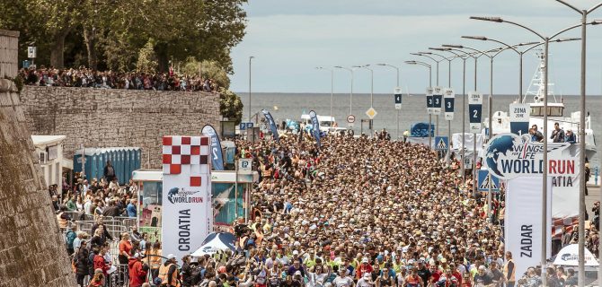 Participants start during the sixth edition of the Wings for Life World Run in Zadar, Croatia on May 5, 2019.
